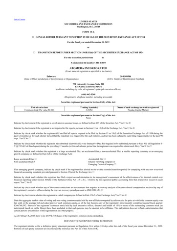 Thumbnail Atomera 10-K Annual Report 2022