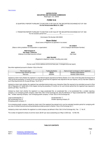 Thumbnail Beam Global 10-Q Quarterly Report FY2023 