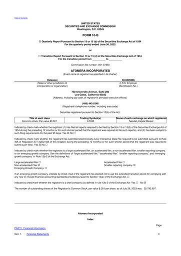 Thumbnail Atomera 10-Q Quarterly Report FY2023 