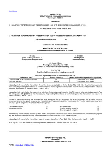 Thumbnail Xenetic Biosciences 10-Q Quarterly Report FY2023 