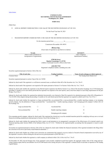 Miniature iPower 10-K Rapport annuel 2023