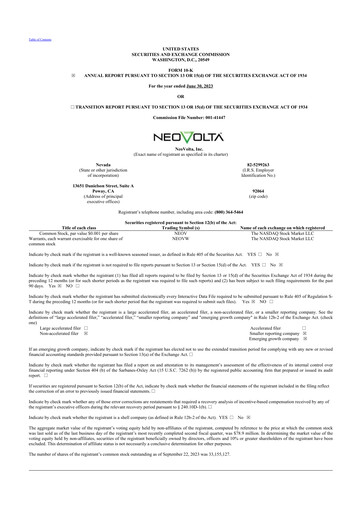 Thumbnail NeoVolta 10-K Annual Report 2023