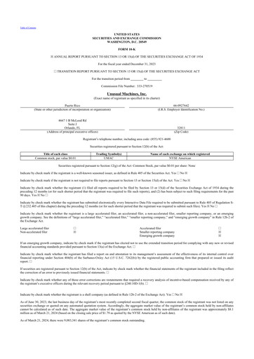 Thumbnail Unusual Machines 10-K Annual Report 2023