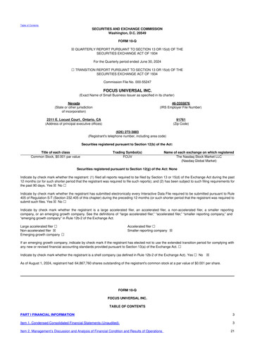 Thumbnail Focus Universal 10-Q Quarterly Report FY2024 