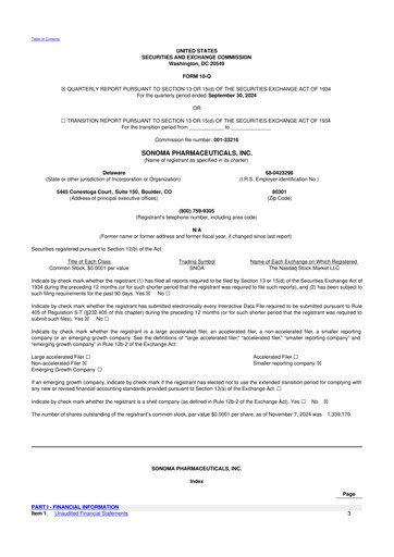 Vorschaubild Sonoma Pharmaceuticals 10-Q Quartalsbericht 2025 
