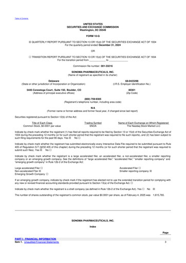 Vorschaubild Sonoma Pharmaceuticals 10-Q Quartalsbericht 2025 