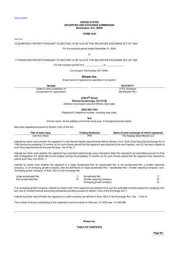 Miniature iPower 10-Q Rapport trimestriel 2025 