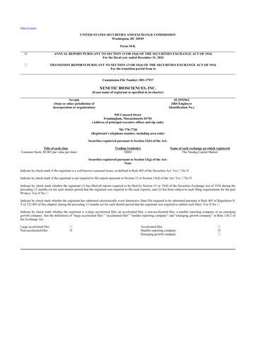 Thumbnail Xenetic Biosciences 10-K Annual Report 2024