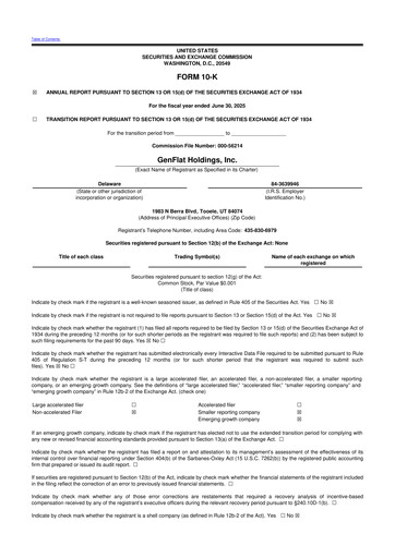 Vorschaubild GenFlat Holdings 10-K Jahresbericht 2025
