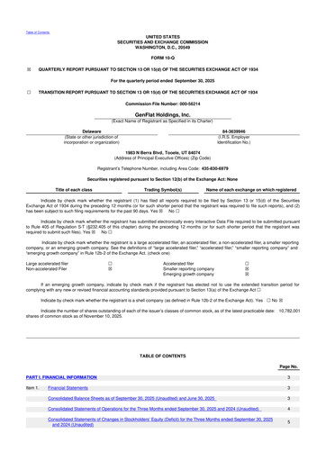 Vorschaubild GenFlat Holdings 10-Q Quartalsbericht 2026 