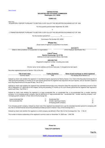 Miniature iPower 10-Q Rapport trimestriel 2026 