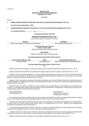 Vorschaubild Sonoma Pharmaceuticals 10-K Jahresbericht 2026