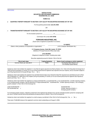 Miniature Forward Industries 10-Q Rapport trimestriel 2026 
