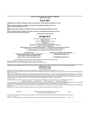 Thumbnail trivago 20-F Annual Report 2018