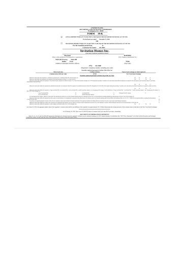 Thumbnail Invitation Homes
 10-K Annual Report 2024