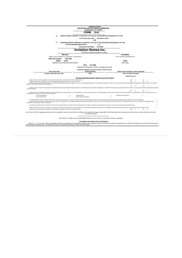 Thumbnail Invitation Homes
 10-K Annual Report 2025