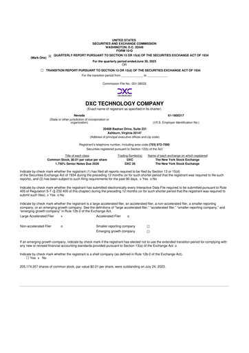 Miniature DXC Technology
 10-Q Rapport trimestriel 2024 