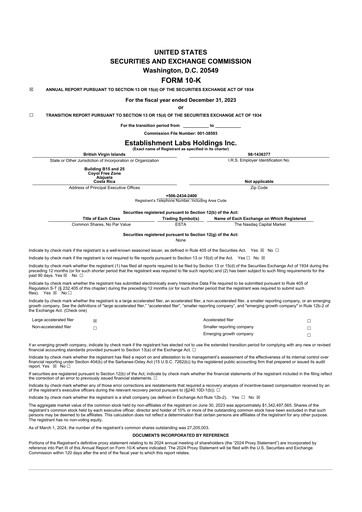 Thumbnail Establishment Labs 10-K Annual Report 2023