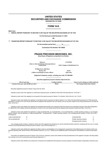 Vorschaubild Praxis Precision Medicines 10-K Jahresbericht 2024