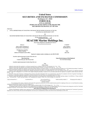 Thumbnail SEACOR Marine 10-K Annual Report 2017