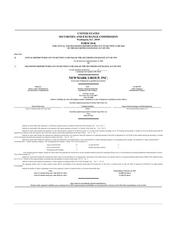 Thumbnail Newmark 10-K Annual Report 2020