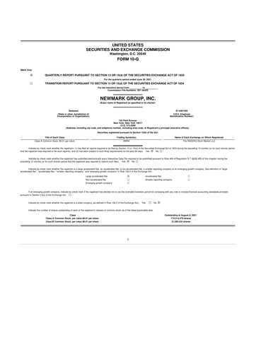 Thumbnail Newmark 10-Q Quarterly Report FY2021 