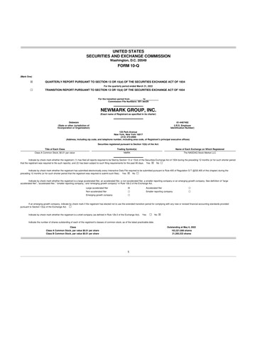 Thumbnail Newmark 10-Q Quarterly Report FY2022 