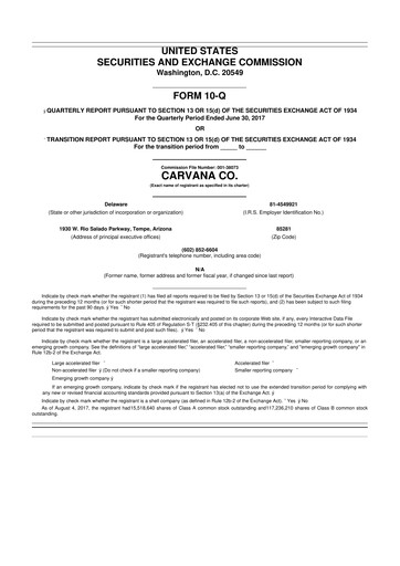 Vorschaubild Carvana 10-Q Quartalsbericht 2017 