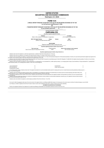 Thumbnail Carvana 10-K Annual Report 2025