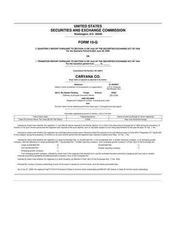 Thumbnail Carvana 10-Q Quarterly Report FY2026 