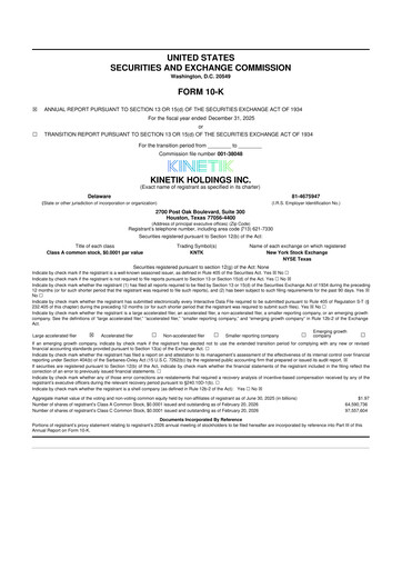 Thumbnail Kinetik 10-K Annual Report 2025