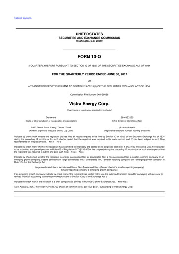 Thumbnail Vistra 10-Q Quarterly Report FY2017 