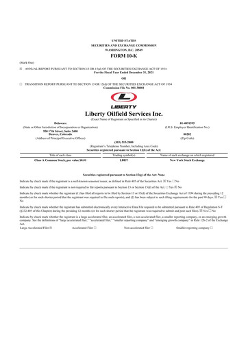 Thumbnail Liberty Energy 10-K Annual Report 2021