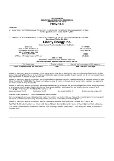 Thumbnail Liberty Energy 10-Q Quarterly Report FY2024 