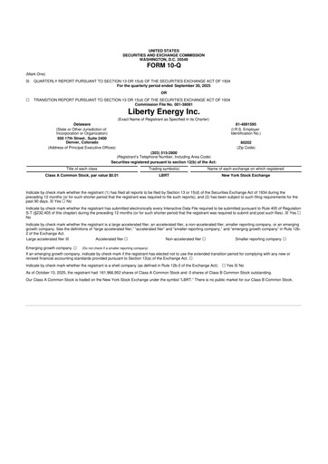 Thumbnail Liberty Energy 10-Q Quarterly Report FY2025 