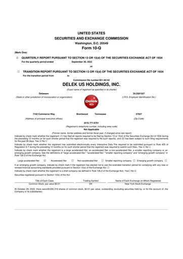 Thumbnail Delek US 10-Q Quarterly Report FY2022 