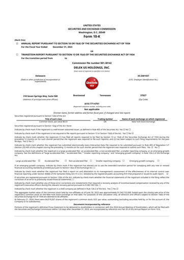 Thumbnail Delek US 10-K Annual Report 2023