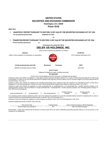 Thumbnail Delek US 10-Q Quarterly Report FY2024 