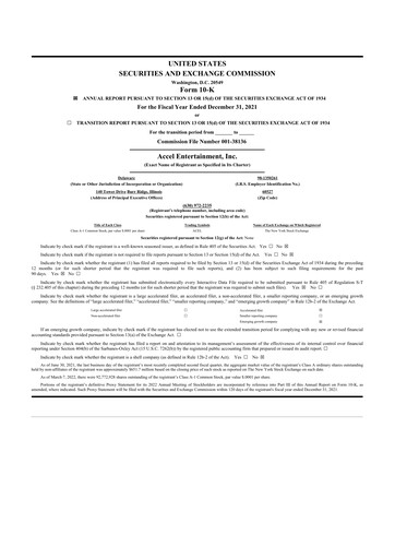 Thumbnail Accel Entertainment 10-K Annual Report 2021