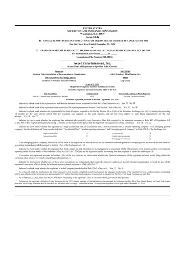 Thumbnail Accel Entertainment 10-K Annual Report 2024