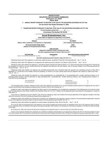 Thumbnail Accel Entertainment 10-K Annual Report 2025