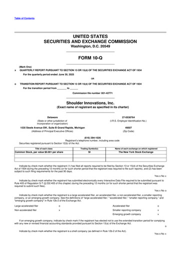Vorschaubild Shoulder Innovations 10-Q Quartalsbericht 2025 