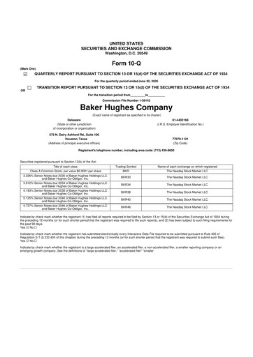 Thumbnail Baker Hughes
 10-Q Quarterly Report FY2026 