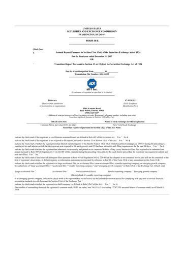 Thumbnail ADT 10-K Annual Report 