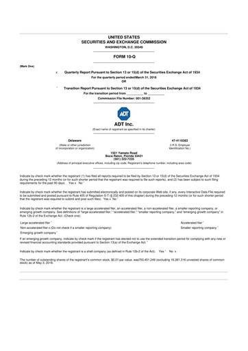 Thumbnail ADT 10-Q Quarterly Report FY2018 