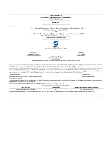 Thumbnail ADT 10-Q Quarterly Report FY2019 