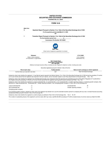 Thumbnail ADT 10-Q Quarterly Report FY2020 