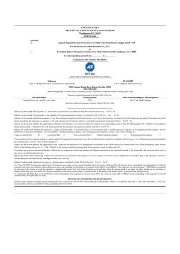 Thumbnail ADT 10-K Annual Report 2023