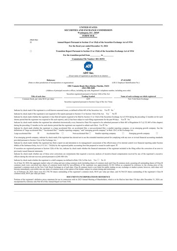 Thumbnail ADT 10-K Annual Report 2024