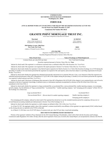 Thumbnail Granite Point Mortgage Trust 10-K Annual Report 2017